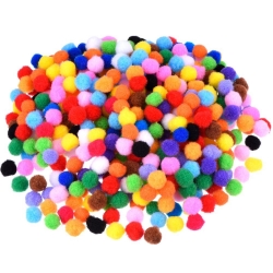 Willbond Pompoms for Craft Making and Hobby Supplies, 500 Pieces 0.5 Inch, Assorted Colors